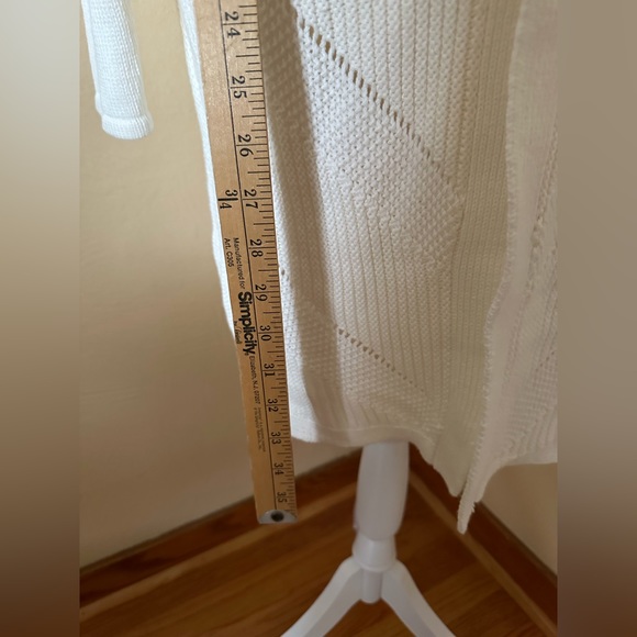 Chico’s Ivory Long Open Cardigan Sweater - Picture 5 of 8